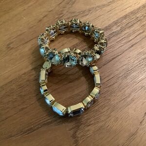 Talbots gold crystal stretch bracelets